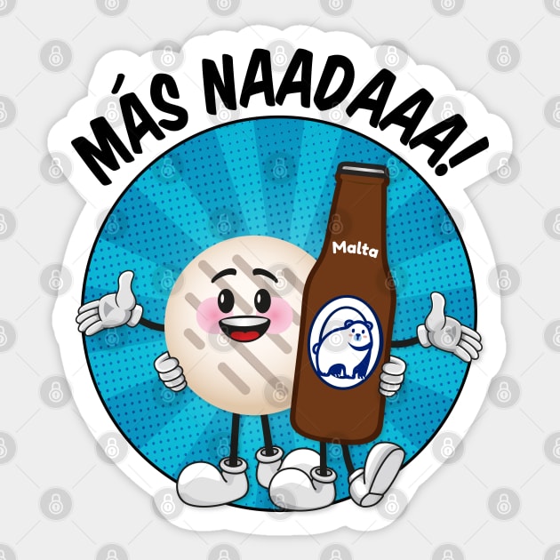 We only need an Arepa and a Malta. That's all! Sticker by MIMOgoShopping